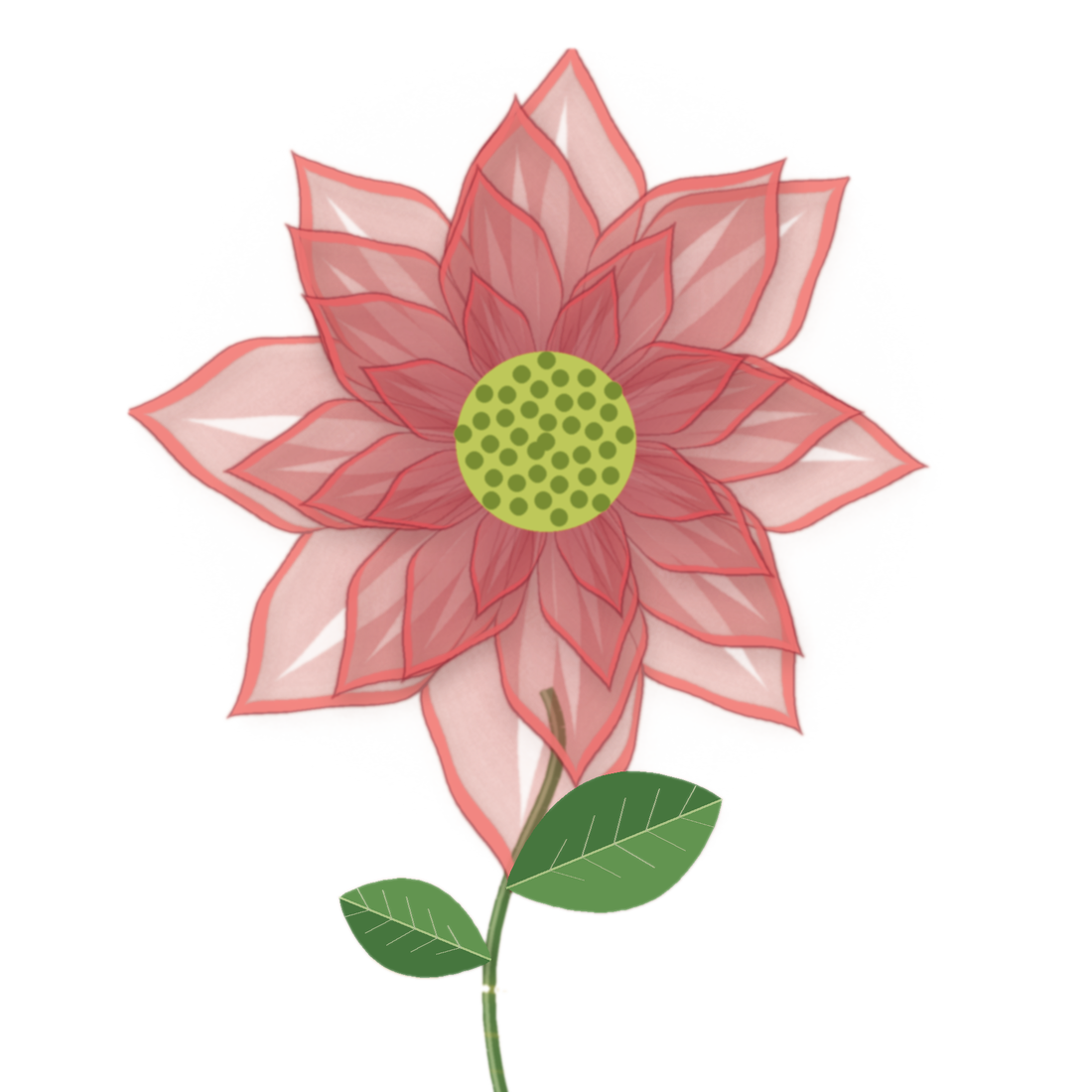 A scarlet flower grown from a voice